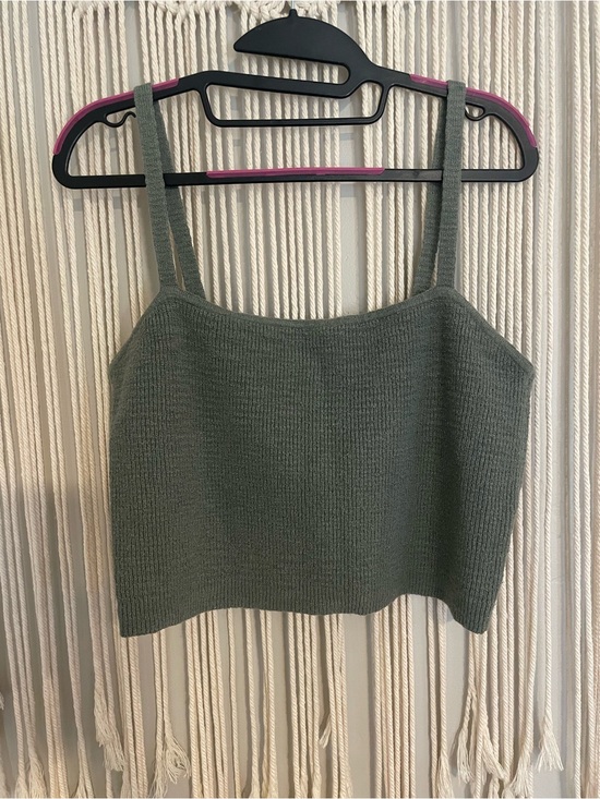 Madewell Tops - Madewell Olive Green Ribbed Knit Camisole